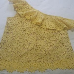 Lace one shoulder top